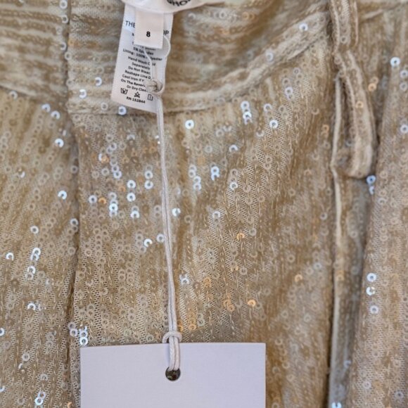 The Noli Shop Sequin Cargo Pant - Pearl - Picture 4 of 6